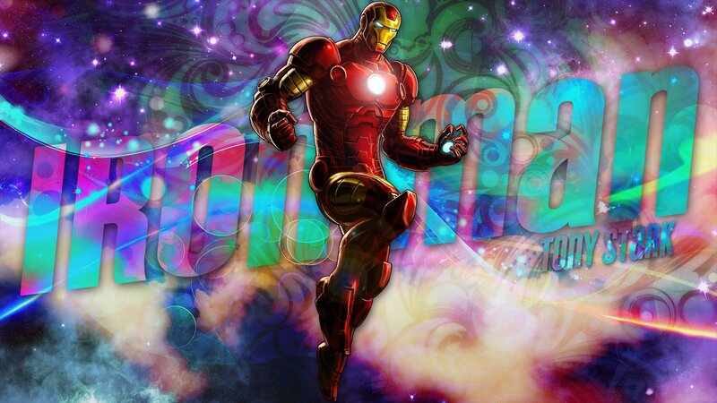 Iron Man in Flight — Red, Dynamic, Digital Art