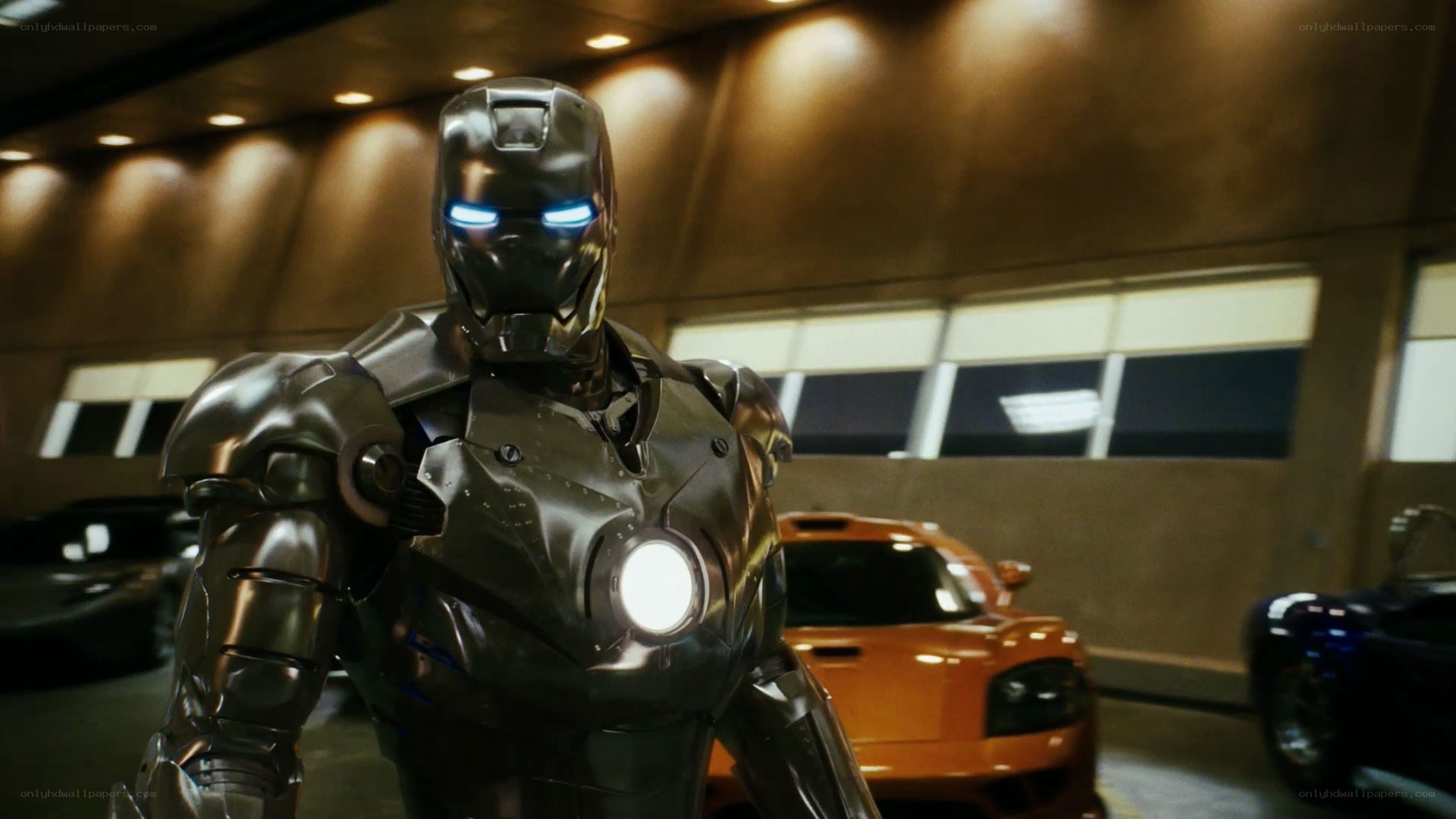 Iron Man in garage