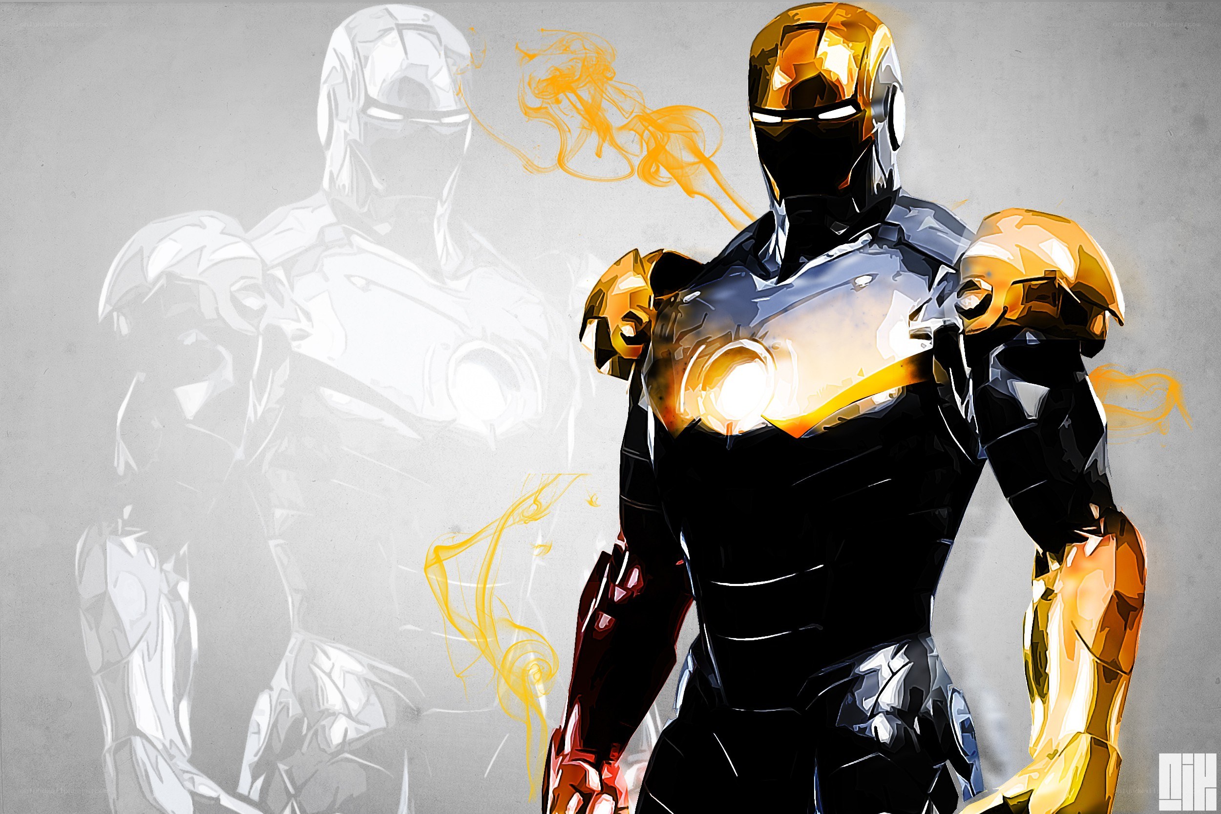 Iron Man in golden armor