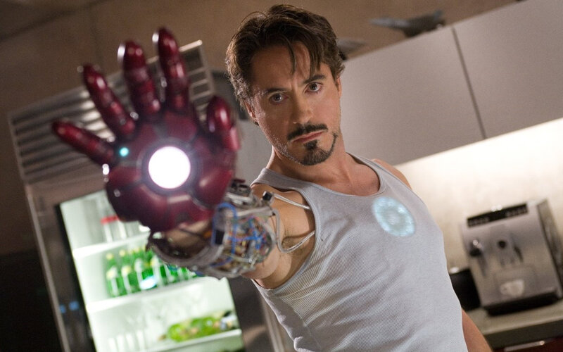 Iron Man in his workshop
