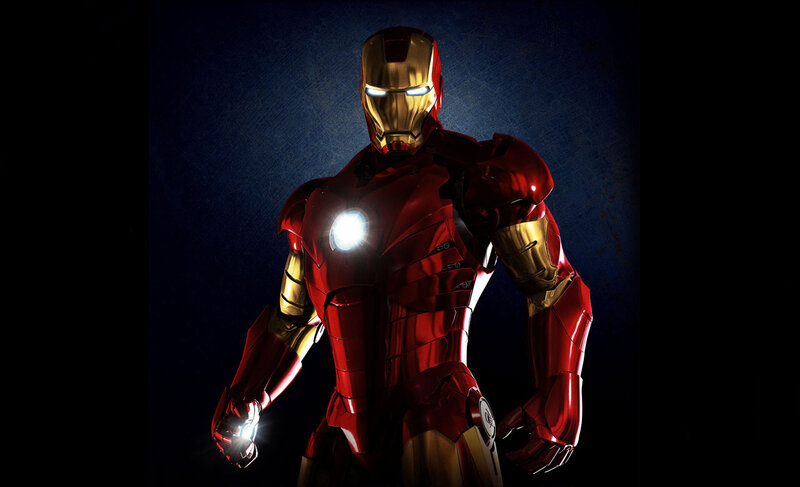 Iron Man in red and gold armor