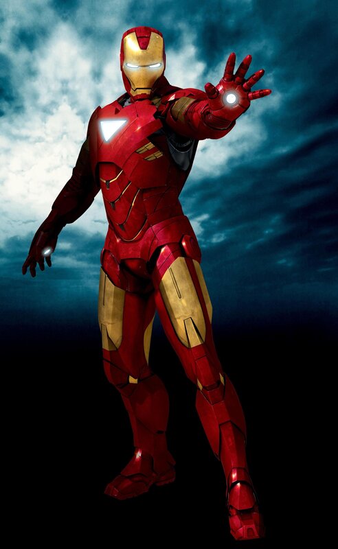 Iron Man in red and gold armor