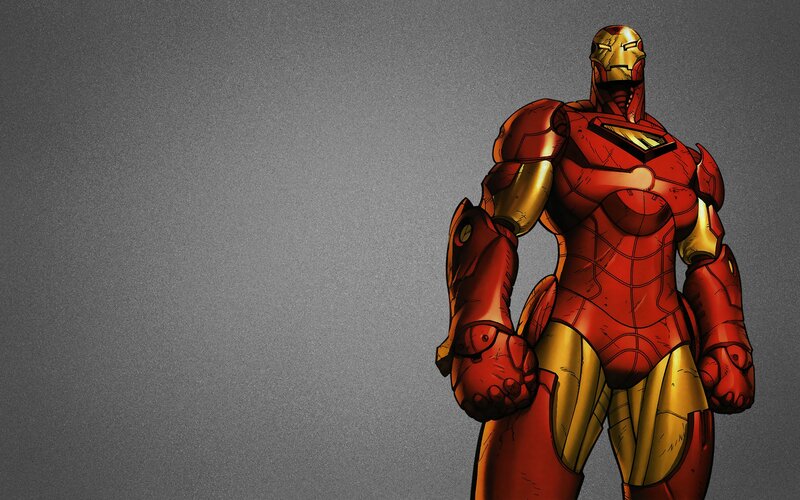 Iron Man in red and gold armor