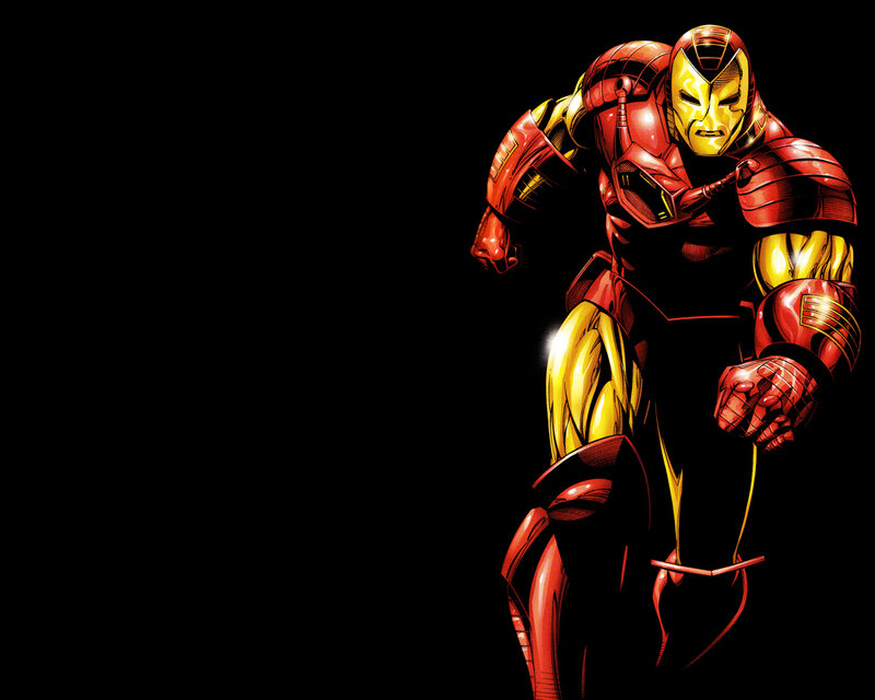 Iron Man in red and gold armor