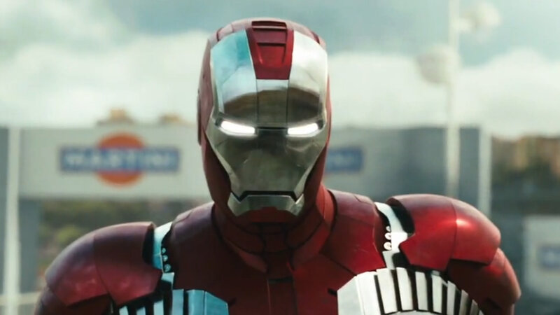 Iron Man in red armor