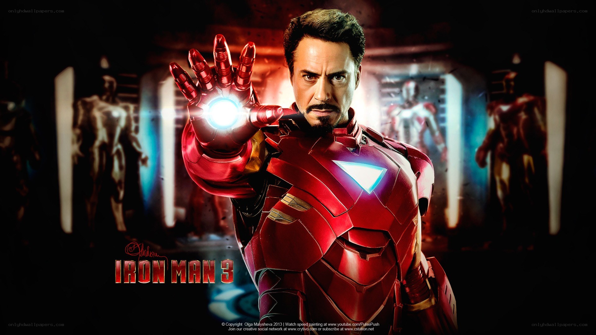 Iron Man in red armor