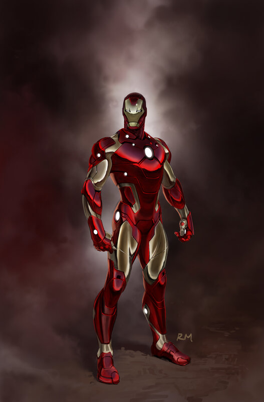 Iron Man in red armor