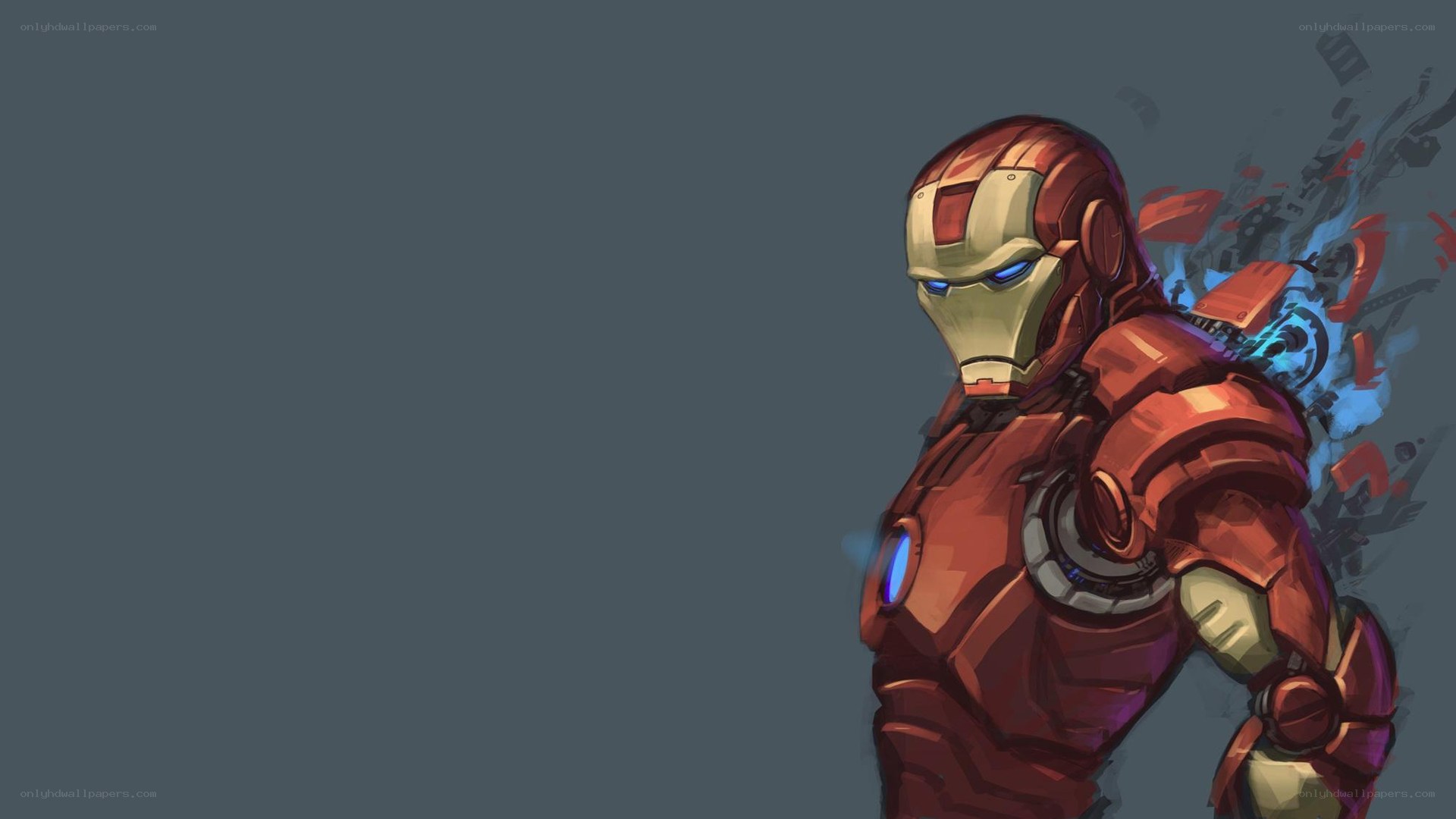 Iron Man in red armor