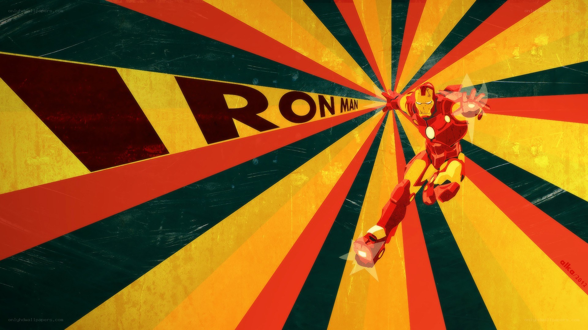 Iron Man in retro style