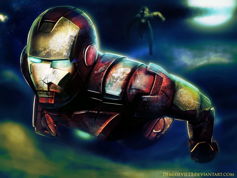 Iron Man in space