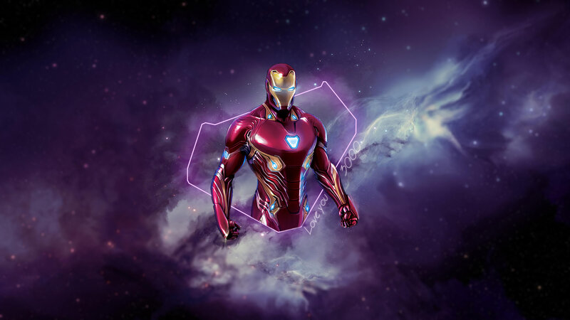 Iron Man in Space — Purple