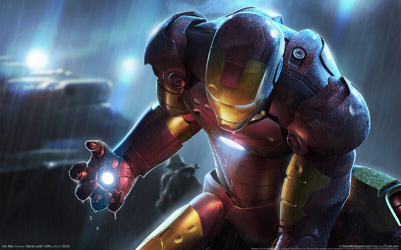 Iron Man in the rain