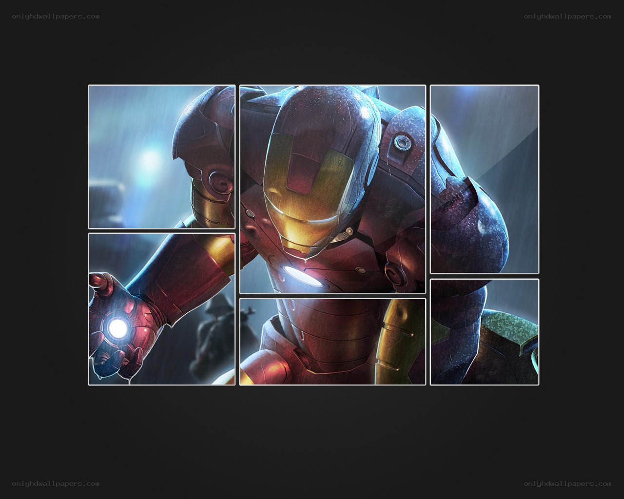 Iron Man in the rain
