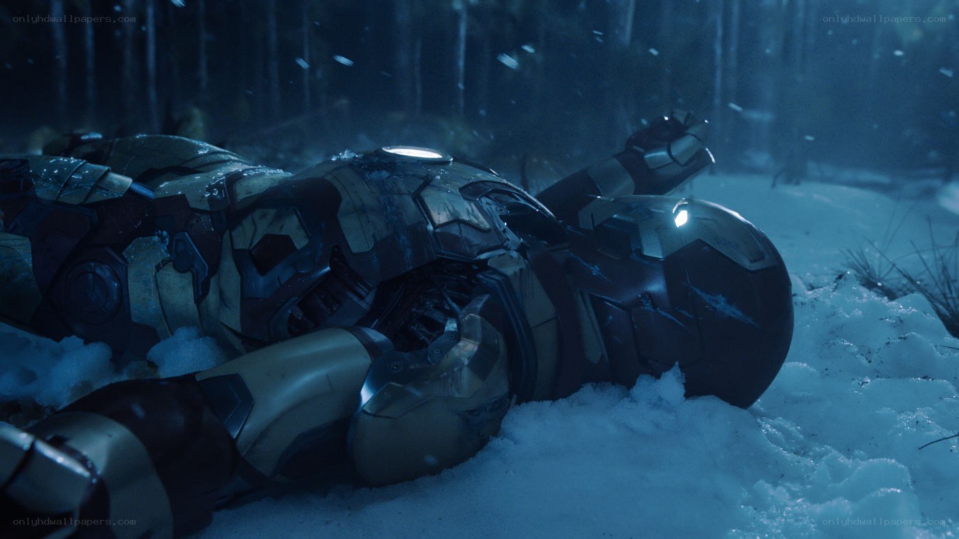 Iron Man in the snow