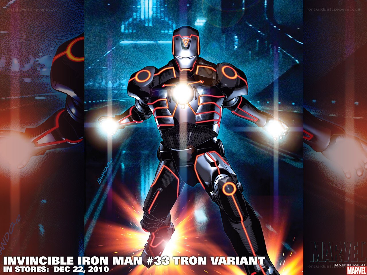 Iron Man in Tron armor