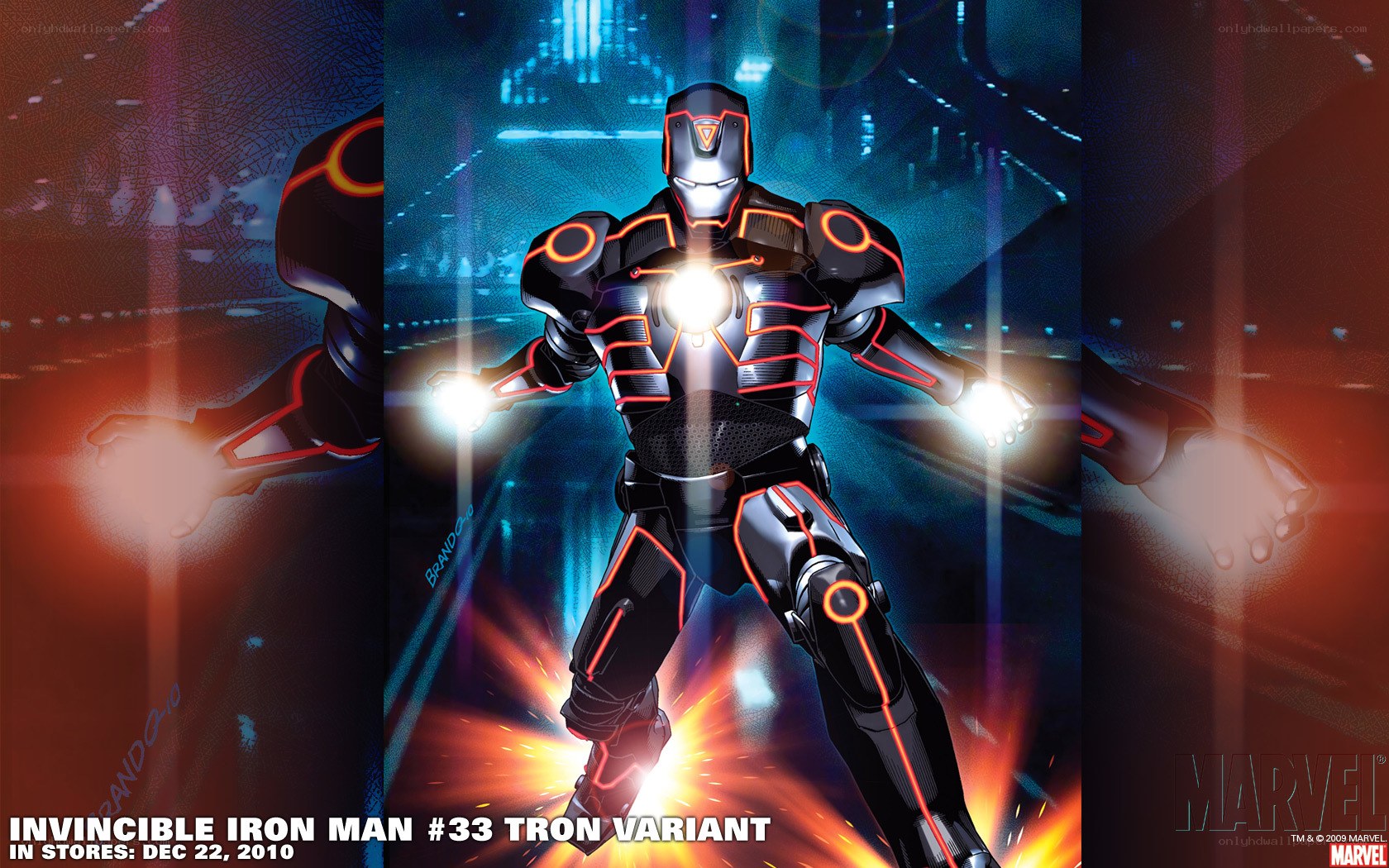 Iron Man in Tron armor