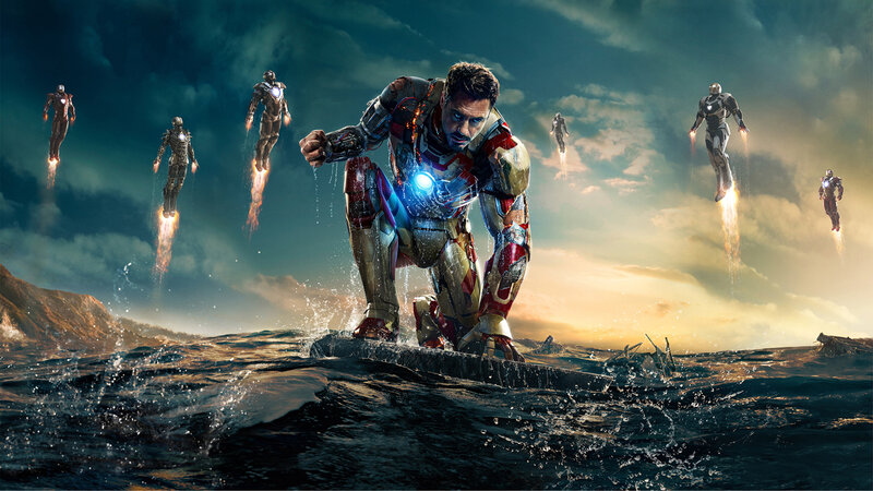 Iron Man in Water — Blue