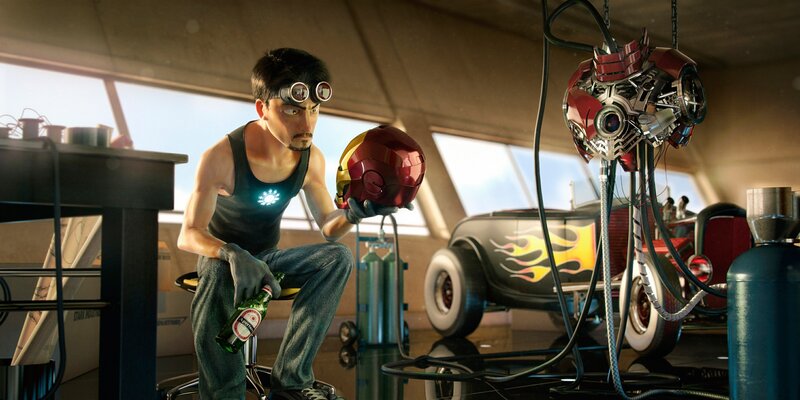 Iron Man in workshop