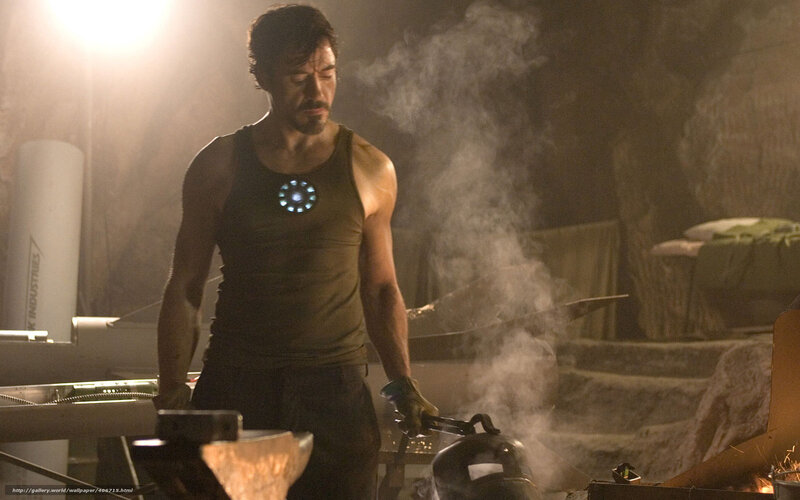 Iron Man in workshop