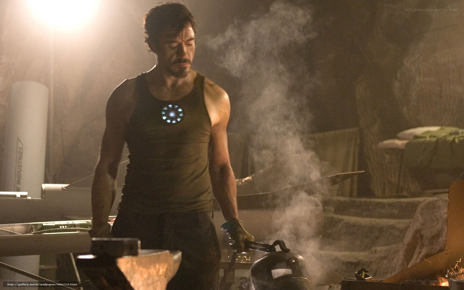 Iron Man in workshop