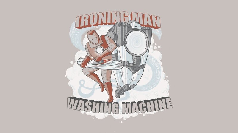 Iron Man Ironing Clothes