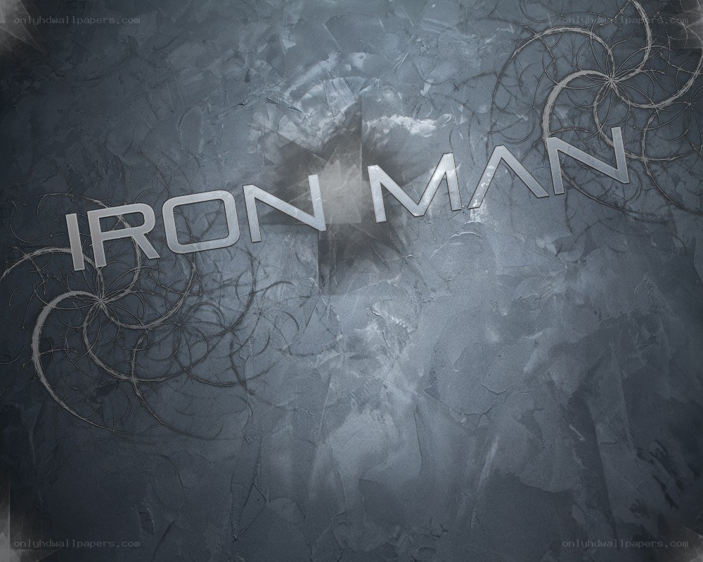 Iron Man logo on textured background