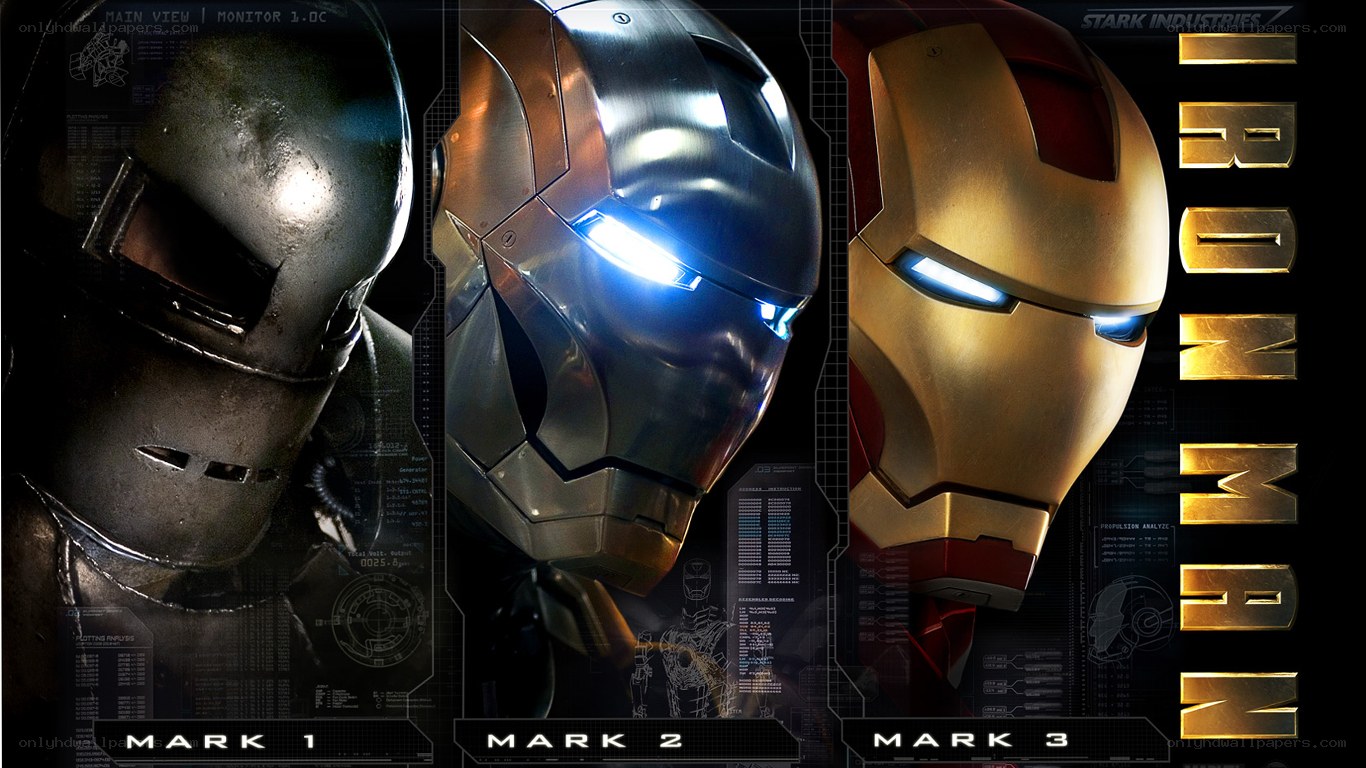 Iron Man Mark 1-3 helmets