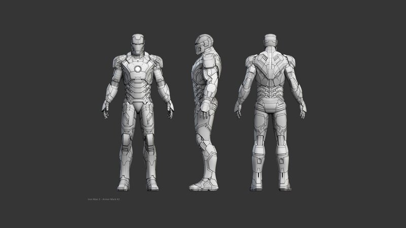 Iron Man Mark 42 armor design