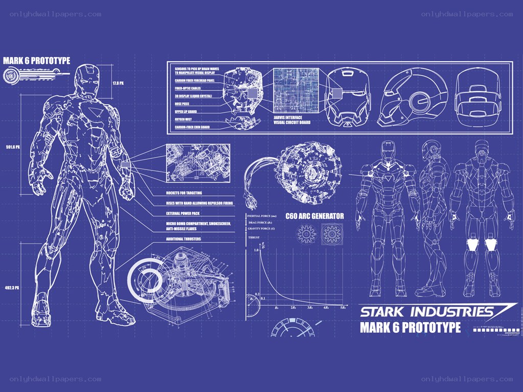 Iron Man Mark 6 blueprint
