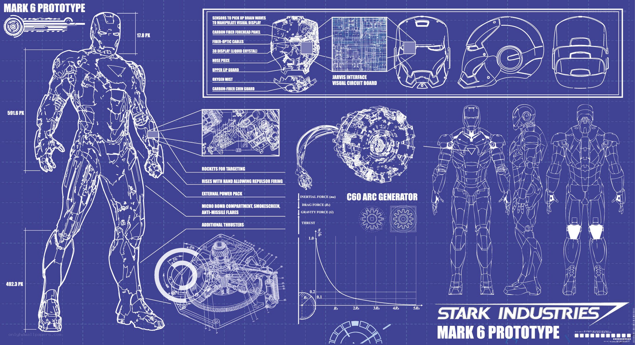 Iron Man Mark VI blueprint