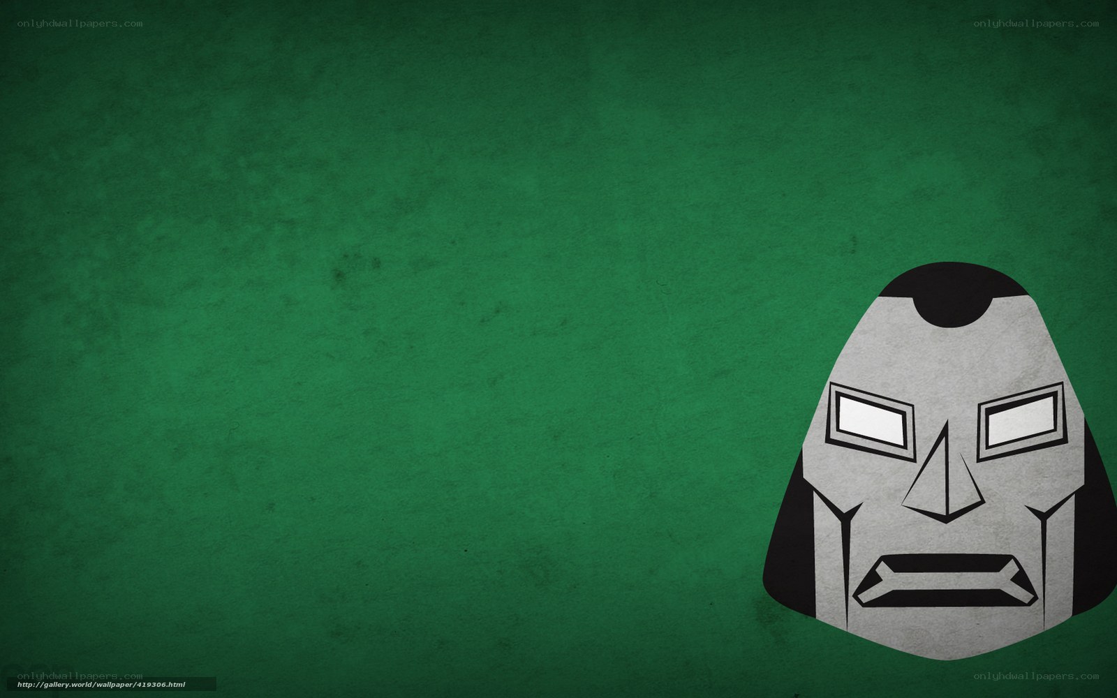 Iron Man mask on green background