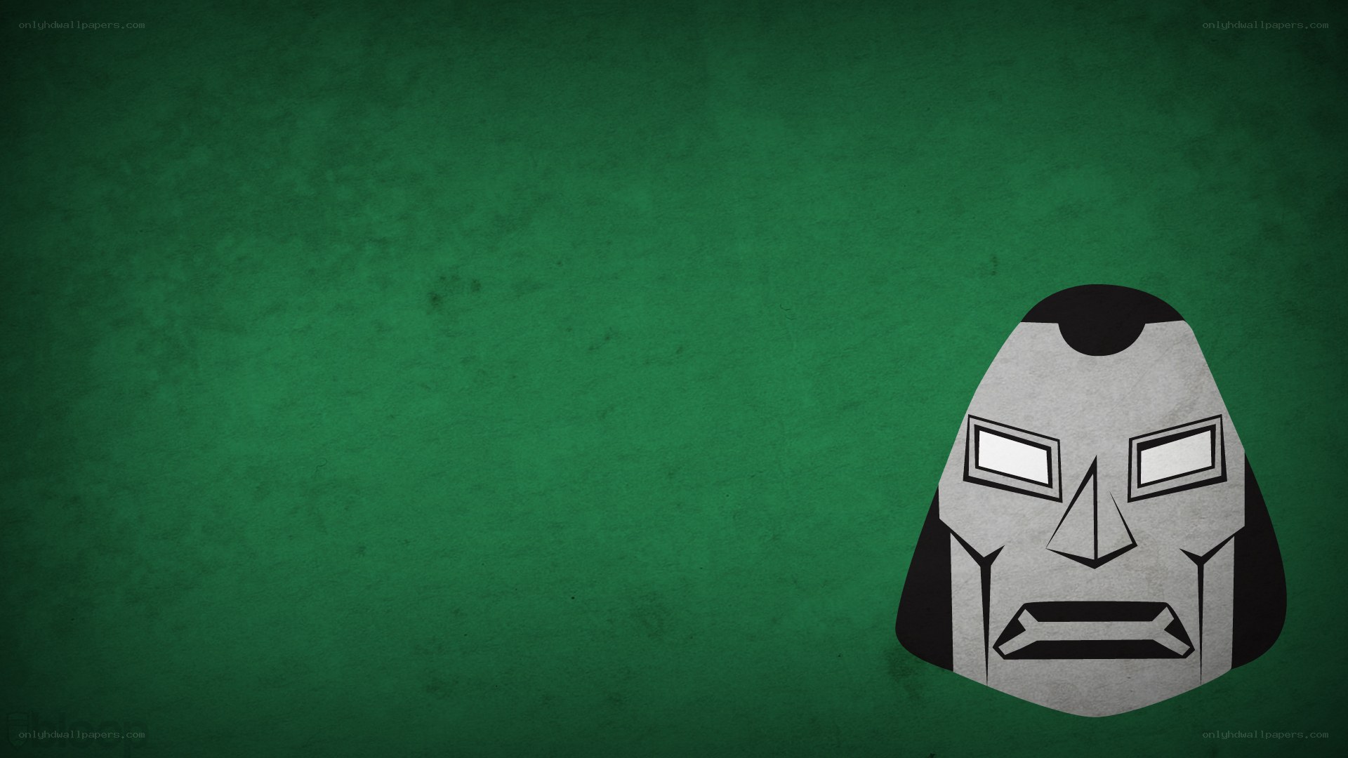 Iron Man mask on green