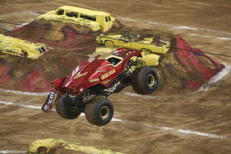 Iron Man monster truck in action