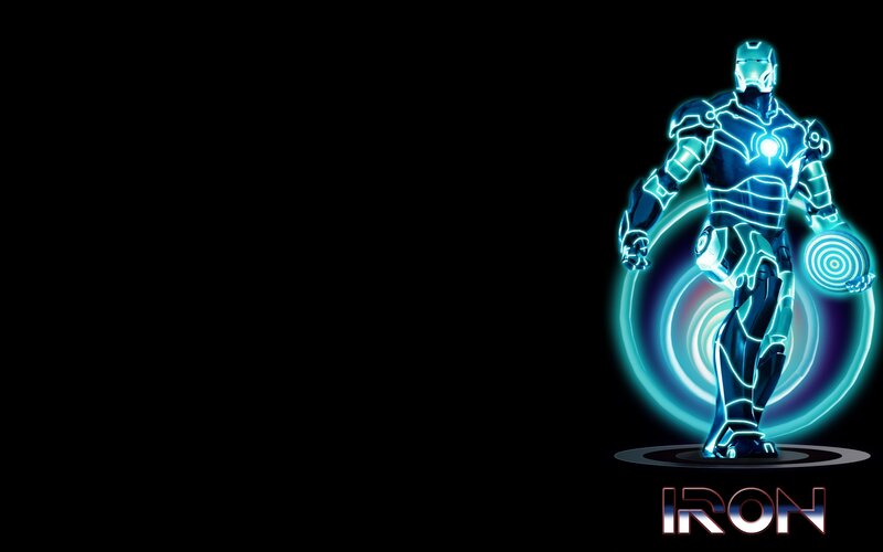 Iron Man neon art