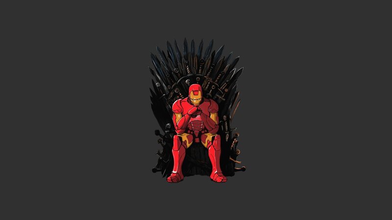 Iron Man on Throne — Red