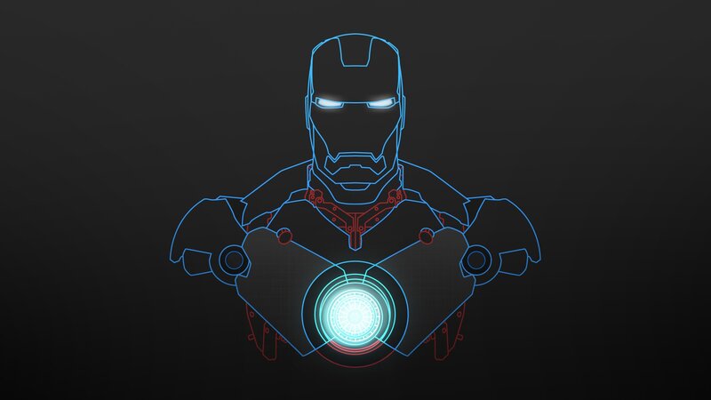 Iron Man outline illustration
