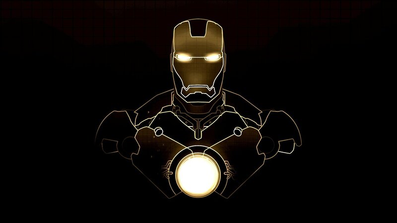 Iron Man silhouette artwork