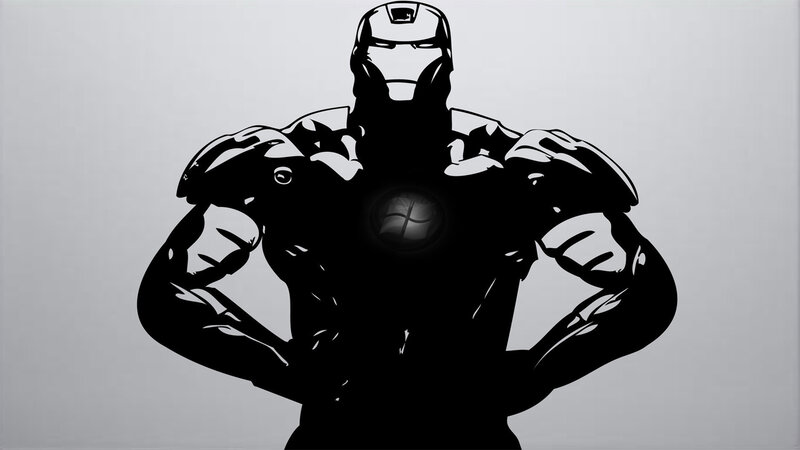 Iron Man silhouette artwork