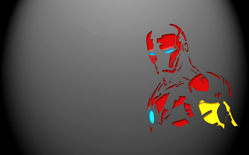 Iron Man Silhouette — Red, Dramatic