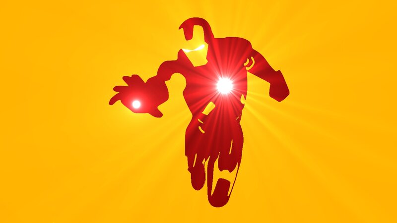 Iron Man Silhouette — Red