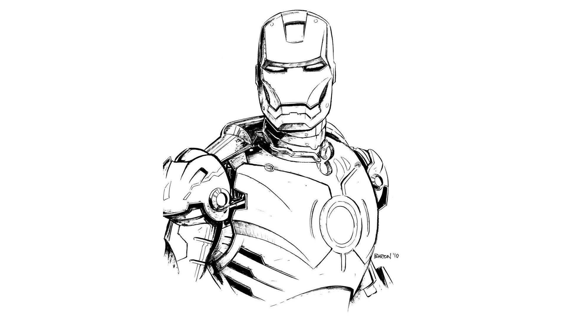 Iron Man sketch drawing
