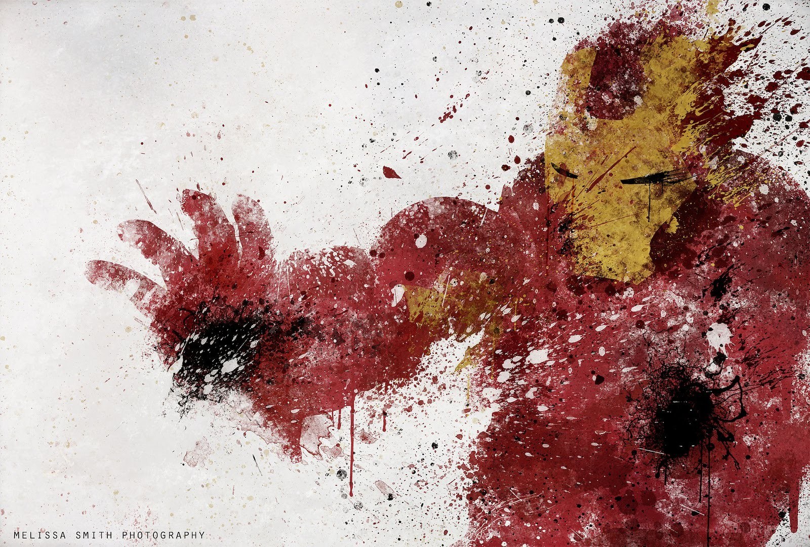 Iron Man splatter art