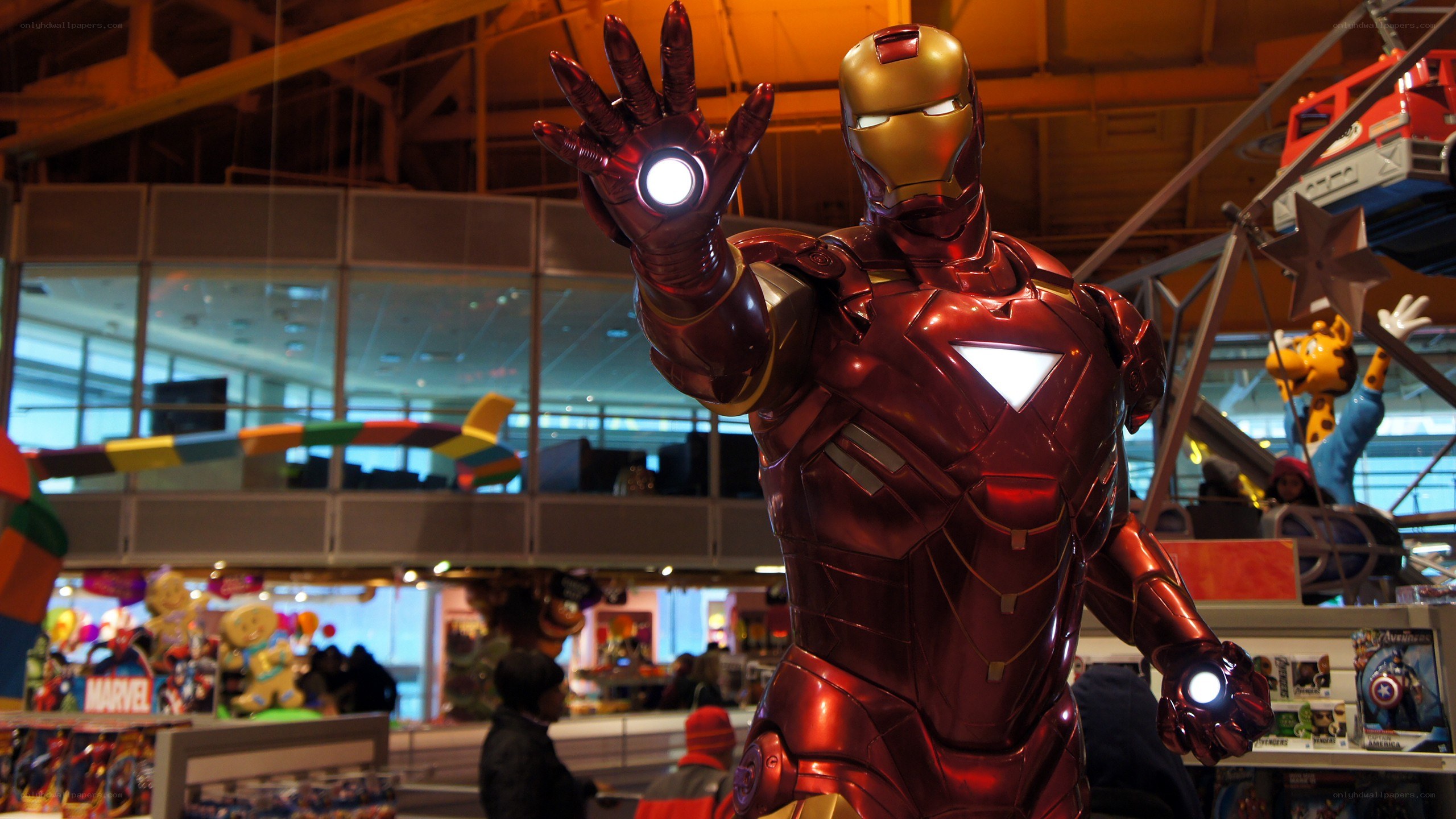Iron Man statue in a store