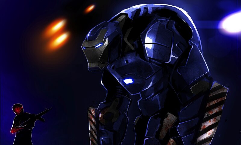 Iron Man Suit and Soldier — Blue
