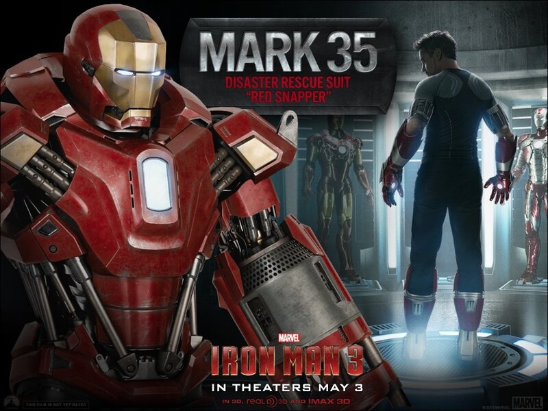 Iron Man Suit and Tony Stark — Red, Dramatic, Digital Art