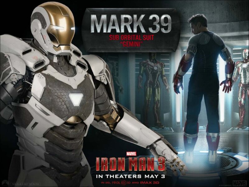 Iron Man Suit and Tony Stark — White