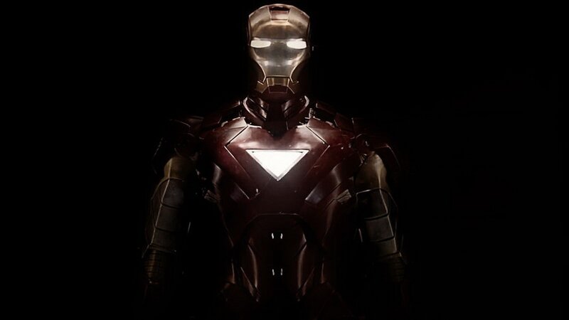 Iron Man Suit — Black, Dramatic, Night, Digital Art, Armor