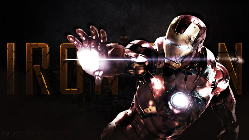Iron Man Suit — Black, Dramatic, Night, Digital Art, City Skyline
