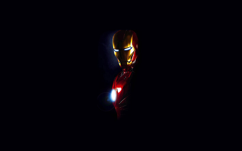 Iron Man Suit — Black, Dramatic, Night, Digital Art
