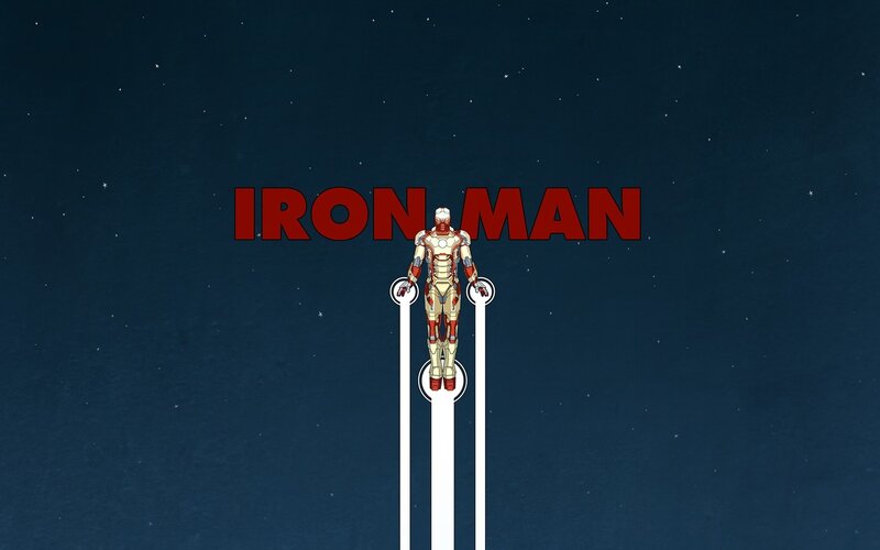 Iron Man Suit — Blue, Dramatic, Night, Digital Art